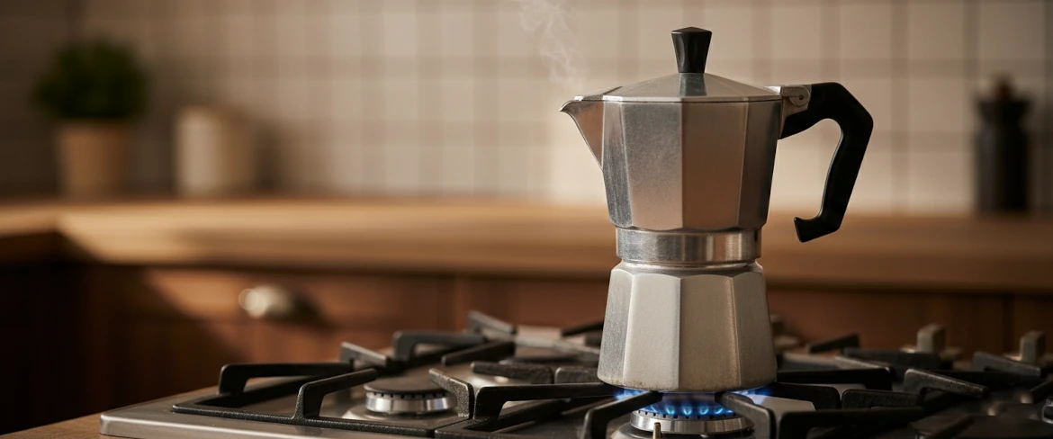 Brewing coffee in a moka pot on a stove – how to make coffee in a moka pot?