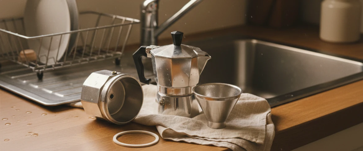 How to use a moka pot and how to care for it? Cleaning a moka pot after brewing coffee