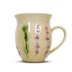 Keramikbecher Flora Pink 350 ml – Serie Crater