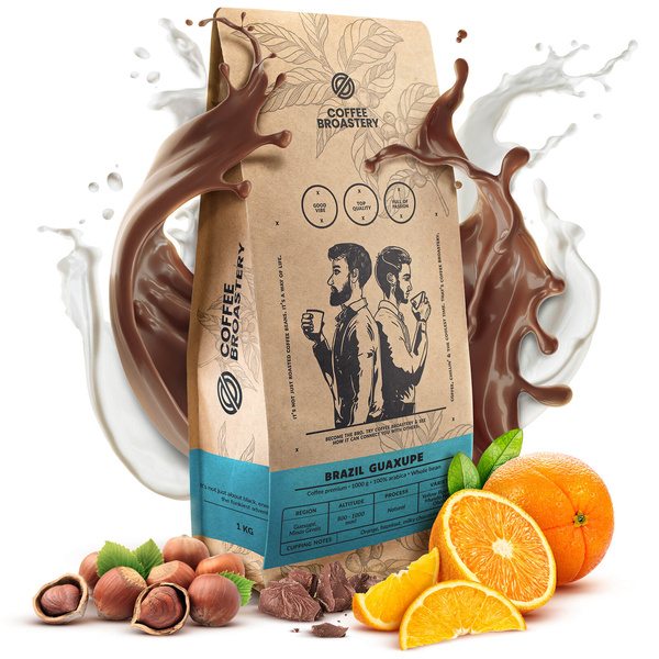 Bro Coffee Roastery Gift Set: Brazil Guaxupe Coffee + Milk Fudge + Mug
