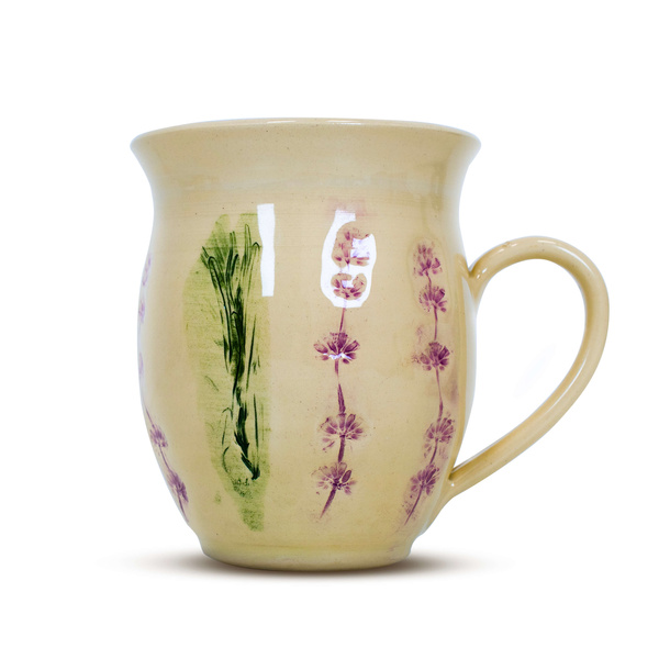 Keramikbecher Flora Pink 350 ml – Serie Crater