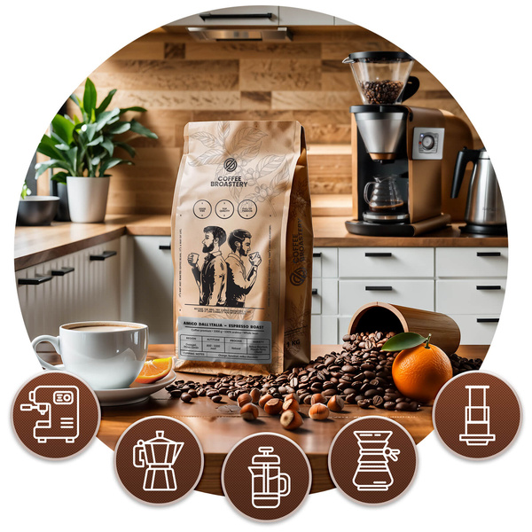 Bro Coffee Roastery - Kawa ziarnista Amico dall'Italia Espresso Roast 1 kg