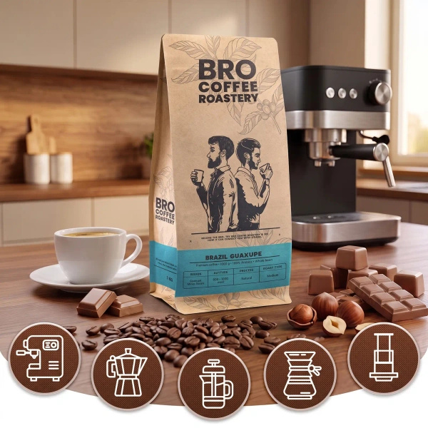 Set of Bro Coffee Roastery Brazil Guaxupe + Brazil Samba 2x1kg (2kg)