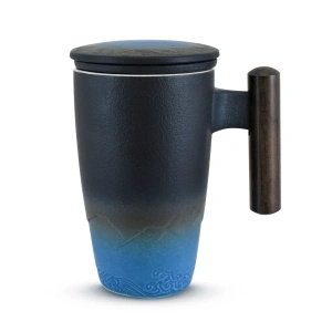 Ceramic Cup with Lid and Infuser Mystea 300ml