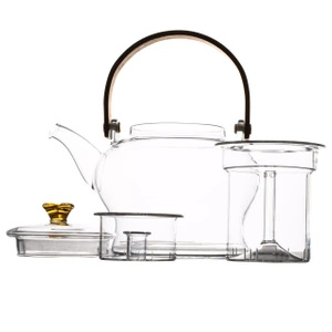Glaskanne mit Teeei Flor 600 ml