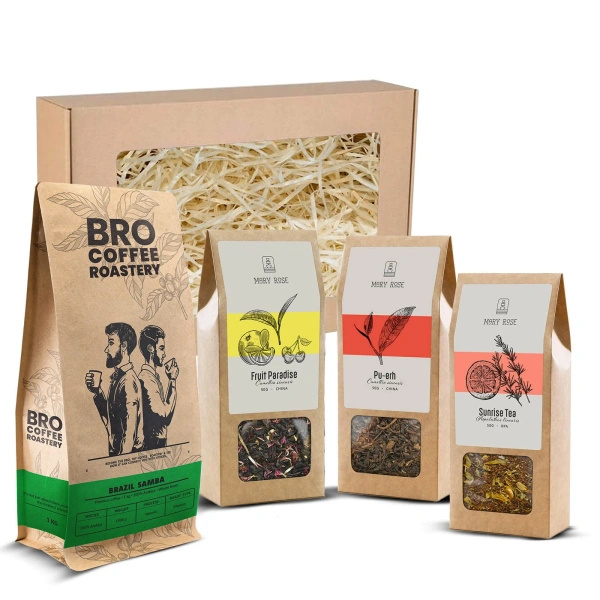Gift Set with Coffee from Bro Coffee Roastery and Tea from Mary Rose