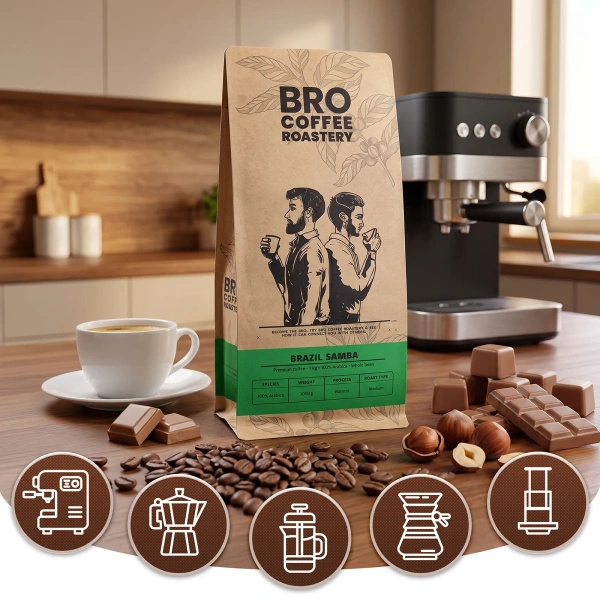 Set of Bro Coffee Roastery Brazil Guaxupe + Brazil Samba 2x1kg (2kg)