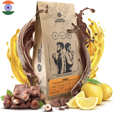 Bro Coffee Roastery - Kawa ziarnista India Karnataka Premium 1 kg