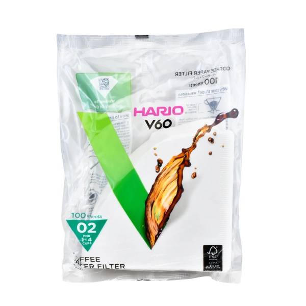 Filtry papierowe do dripa Hario V60-02 (100 sztuk)