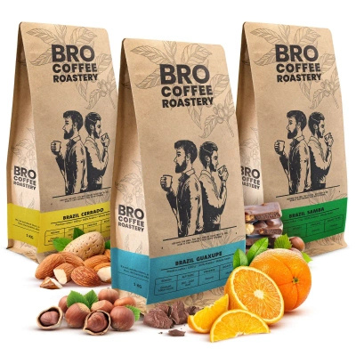Zestaw kawa Bro Coffee Roastery Brazil Samba + Brazil Guaxupe + Brazil Cerrado 3x1kg (3kg)