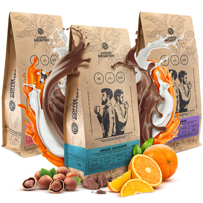 Set of Bro Coffee Roastery Costa Rica San Rafael + Nicaragua Colibrí Azul + Brazil Guaxupe 3x1kg (3kg)