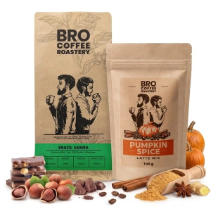 Set for Pumpkin Spice Latte: Coffee Bro Coffee Roastery Brazil Samba 1kg + Pumpkin Spice Latte Mix 100g