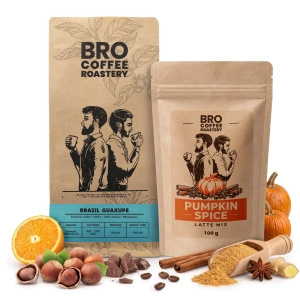 Set for Pumpkin Spice Latte: Coffee Bro Coffee Roastery Brazil Guaxupe 1kg + Pumpkin Spice Latte Mix 100g
