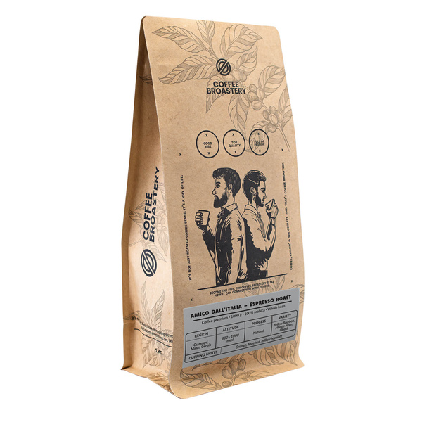 Bro Coffee Roastery - Whole Bean Coffee Amico dall'Italia Espresso Roast 1kg