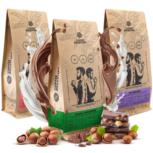 Kaffee-Set Bro Coffee Roastery Costa Rica San Rafael + Nicaragua Colibrí Azul + Brazil Samba 3x1kg (3kg)