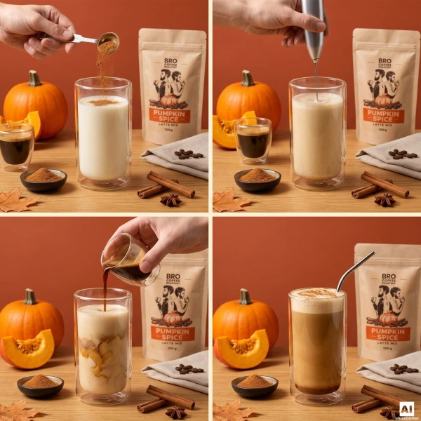 Set für Pumpkin Spice Latte: Kaffee Bro Coffee Roastery Brazil Cerrado 1kg + Pumpkin Spice Latte Mix 100g