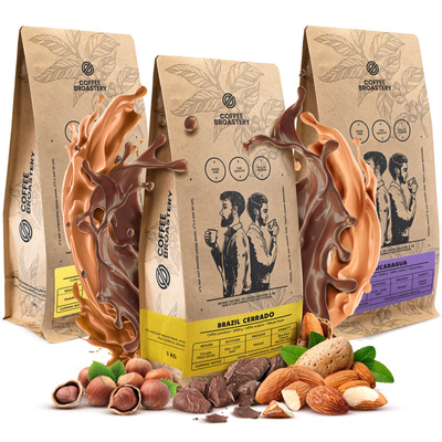 Set of Bro Coffee Roastery Colombia Medellin + Nicaragua Colibrí Azul + Brazil Cerrado 3x1kg (3kg)