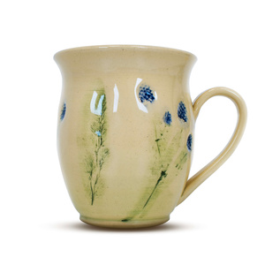 Keramikbecher Flora Blue 350 ml – Serie Crater