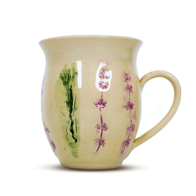 Keramikbecher Flora Pink 350 ml – Serie Crater